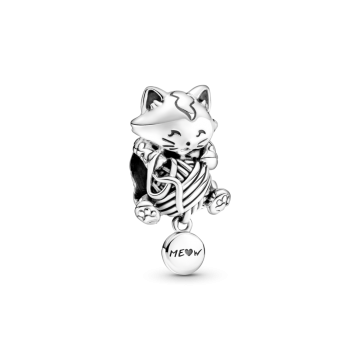 Charm Gatito y Ovillo de Lana