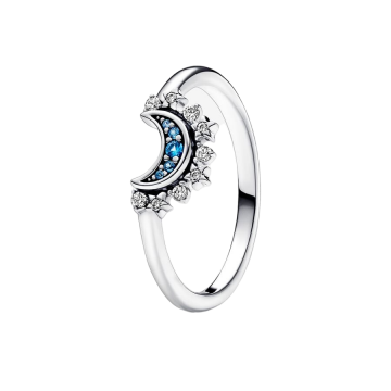 Anillo Luna Celestial Azul