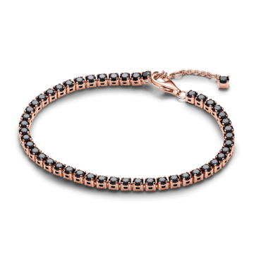 Pulsera Tenis Negra Brillante