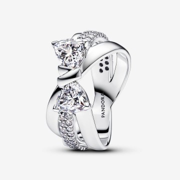 Anillo Banda Cruzada Lazo...