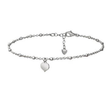 TOBILLERA PLATA CORAZON...