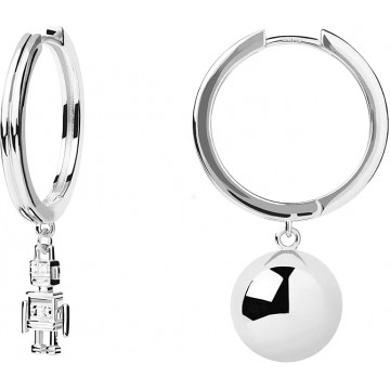 Pendientes de plata Space Age
