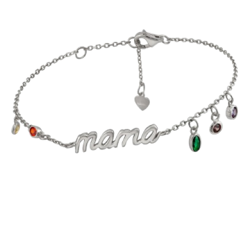 PULSERA PLATA MAMA ZTAS COLOR