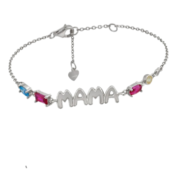 PULSERA PLATA MAMA ZTAS COLOR