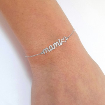 PULSERA PLATA `MAMI´ MAMA...