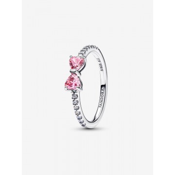 Anillo Lazo Rosa Brillante