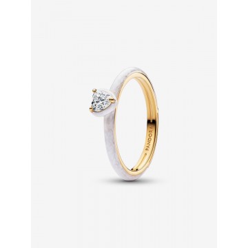 Anillo Corazón Chakra Blanco