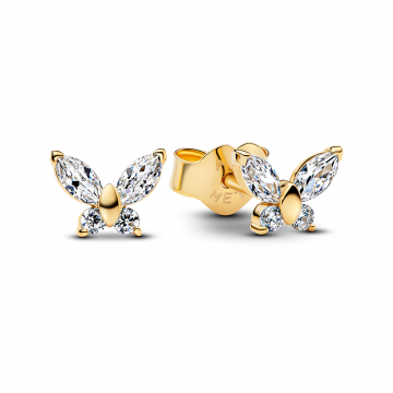 Pendientes de Botón Mariposa