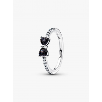 Anillo Lazo Negro Brillante