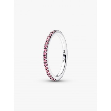 Anillo Banda Brillante Rosa