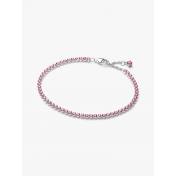 Pulsera de Tenis Fina Rosa