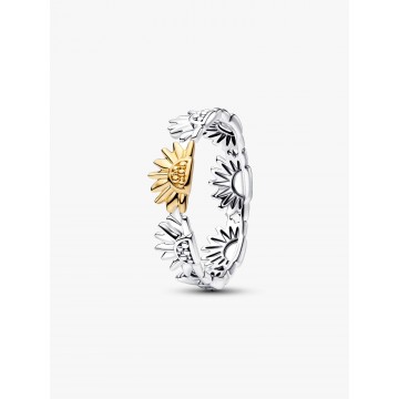 Anillo Girasol en Dos Tonos