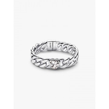 Anillo Cadena Cubana Corazón