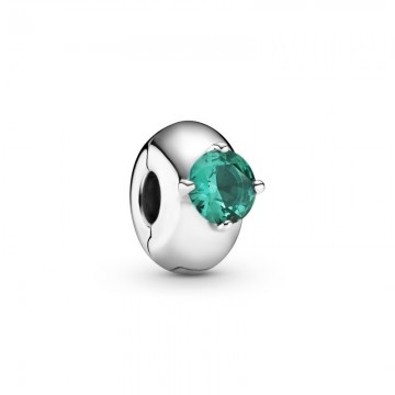 Clip Circulo Solitario Verde