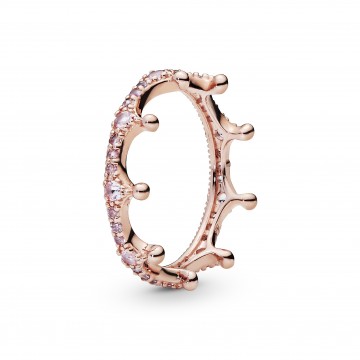 Anillo Corona Brillante Rosa